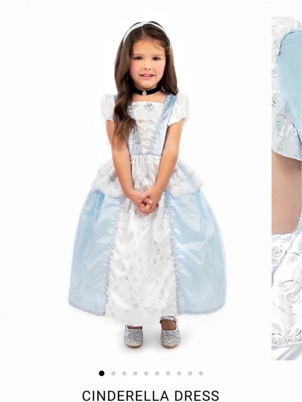 Little Adventures Cinderella Dress Blue & White Girls 1-3yrs